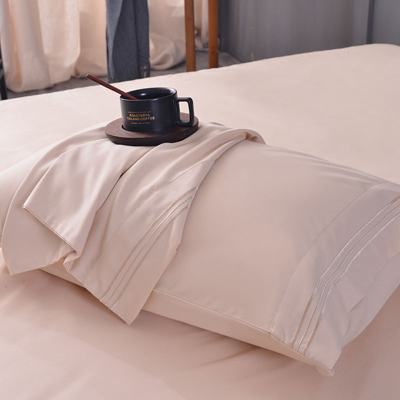 Set Cadar Satin Ganda Champagne